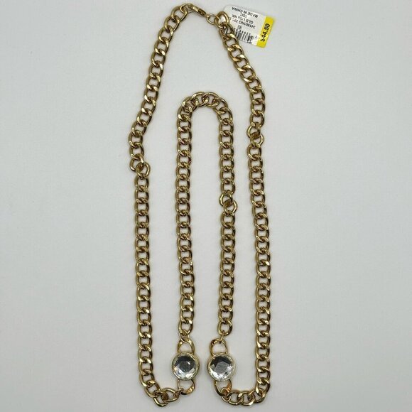 Charter Club Jewelry - Charter Club Women's Crystal and Large Link 36in Long Strand Necklace